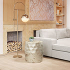 Zuo Pam Side Table - Antique Beige-Maximum Weight Capacity: 350
