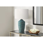 Monarch Specialties - Luminaire - 25 po H Lampe De Table - Béton Vert - Abat-Jour Ivoire / Crème - Contemporain - Moderne-Réglez facilement l'éclairage à l'aide de l'interrupteur à 3 voies pratique, compatible avec une ampoule à 3 voies jusqu'à 100 W (non incluse), ce qui vous permet de créer la bonne ambiance pour éclairer ou illuminer doucement votre espace