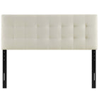 Modway Lily Upholstered Fabric Queen Headboard - Ivory-Fiberboard and plywood frame