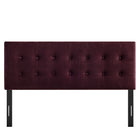 Modway Emily Stain-Resistant Performance Velvet King Size Headboard - Mulberry-Assembly Required