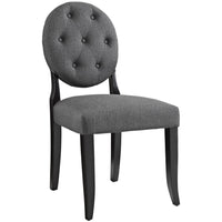 Modway Button Dining Side Chair - Grey-Modern Dining Chair