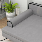 PawHut Elevated Dog Sofa Bed with Cushion - Light Grey-Colour: Light Grey 