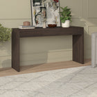Hudson&Canal Lawrence 55"W Console Table - Alder Brown-Features easy assembly
