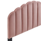 Modway Veronique Performance Velvet Full/Queen Headboard - Dusty Rose-Dense Foam Padding