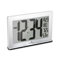 Marathon Watch Atomic Wall Clock w/ Stand & 8 Time Zones - Self-setting - White-Large display: easy to read 4" high display