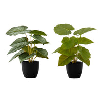 Monarch Specialties - Plante Artificielle - 13 po H - Épipremnum - Mis En Pot - Ensemble De 2 - Feuilles Vertes - Pots Noirs-Ajoutez un peu de verdure à votre espace avec cet ensemble de 2 plantes artificielles Epipremnum de 13 po de haut