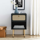 Modway Chaucer Nightstand - Black-Durable Particleboard Construction