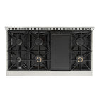 Kucht 48" KNG Series Pro Style Natural Gas Range - Stainless Steel-Interchangeable oven door available in nine colors