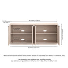Hudson&Canal Mansfield 68"W Buffet Table - Alder White-8