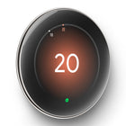 Google Nest Learning Thermostat (4th gen) with Nest Temperature Sensor (2nd gen) - Polished Silver-Your thermostat learns how the temperature outside affects the temperature inside, and pauses your system to help you save.