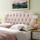 Modway Annabel Diamond Tufted Performance Velvet Full Headboard - Pink-Durable Stain-Resistant Fabric