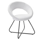 Modway Nouvelle Upholstered Fabric Dining Chair - Black/White - 2 Pack-Dense Foam Padding