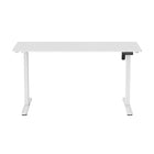 Uplite - Bureau Assis-debout Electrique – Ajustable en Hauteur, Ergonomique et Motorisé - Blanc-Une construction entièrement en acier et un système de support de jambe épais supportent des poids jusqu'à 154 lb