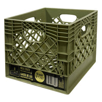 Modern Homes Milk Crate - 16 qt - Army Green-Compact 16-quart capacity — perfect for small-item storage