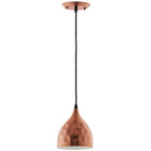 Modway - Dimple Or rose en forme de cloche de 6,5" Lumière suspendue-Lampe suspendue à marteau