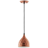 Modway - Dimple Or rose en forme de cloche de 6,5" Lumière suspendue-Lampe suspendue à marteau