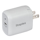 Staples GaN USB-C Wall Charger - 25W - White-Fast-charging GaN technology prevents overheating and overcharging