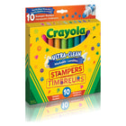 Crayola Ultra-Clean Washable Stamper Markers - 10 Count-Each marker has a unique icon stamper