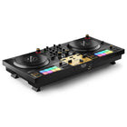 Hercules DJControl Inpulse T7 Premium 2-Deck Motorized DJ Controller-Gold-colored accents, built-in premium fader module, 1 carry bag, 2 felt slipmats for scratching, 2 standard felt slipmats for mixing included
