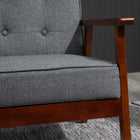 HOMCOM - Canapé loveseat 44,5 po pour chambre avec cadre en bois - gris-Assemblage requis 