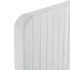 Modway Celine Channel Tufted Performance Velvet King Platform Bed - White-Wood Slat Support System