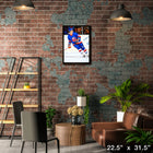 Mike Bossy New York Islanders Action - Framed Canvas - 22" x 31"-Officially licensed by the NHL and NHLPA