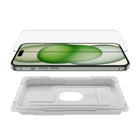 Belkin - Protecteur d’écran pour iPhone 16 Plus/iphone 15 PlusiPhone 14 Pro Max en verre trempé traité antimicrobien - transparent-Regardez avec clarté, le revêtement anti-traces de doigts est intégré. Conçu pour résister aux empreintes digitales et à l’huile, l’écran est propre et clair
