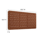 Modway Sparta Weave Wall Mount Vegan Leather Full Headboard with - Walnut Brown-6