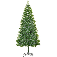 HOMCOM 7' Artificial Christmas Tree with Metal Stand - Green-Christmas tree is an eye-catching addition to most home decor during the holidays 