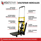 Voltstair Hercules Electric Stair Climbing Hand Truck - 500 lb Capacity-Push-button control with variable speed settings for precision handling