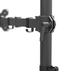 Kanto Single Monitor Desktop Mount - Cable Management Clips - Black-Monitor tilt mechanism provides +90° to -80° of angle