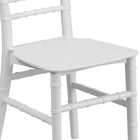 Flash Furniture Kids Resin Chiavari Chair - White-Polypropylene Construction