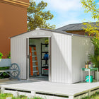 Outsunny Garden Storage Shed with Foundation Kit - 9' x 6' -Built from galvanised steel construction with painted finish for weather protect
