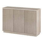 Hudson&Canal Alston 48"W Buffet Table - Alder White-The top has a weight capacity of 75 lbs, inside storage area can hold 20 lbs on each shelf