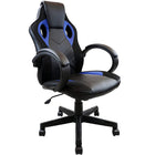 Nicer Furniture Ergonomic Adjustable Gaming Chair - Blue-Upholstered in durable PVC and breathable mesh for comfort and airflow.  