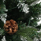 HOMCOM 6' Pre-Lit Artificial Christmas Tree with Dual-Colour LED Lights - Green-Colour: Green 