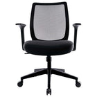 Staples - Fauteuil de bureau en tissu, de la collection Essentials, dossier en maille, noir-Réglage de la hauteur du siège et du basculement et blocage du basculement 