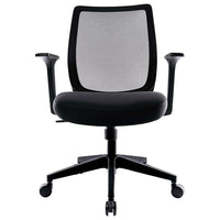 Staples - Fauteuil de bureau en tissu, de la collection Essentials, dossier en maille, noir-Réglage de la hauteur du siège et du basculement et blocage du basculement 