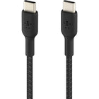Belkin Braided USB-C to USB-C 2.0 Cable - 1m - Black-Supports USB-C Power Delivery for fast charging up to 60W 
