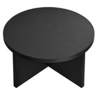 Modway Silas Round Wood Coffee Table - Black-Assembly Required