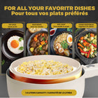 Ceramax Electric Hot Pot 1.5 L Nonstick Skillet with Lid-Durable nonstick ceramic coating: cook with little to no oil thanks to the advanced ceramic-coated interior, designed to prevent food from sticking and to promote even heating for efficient meal preparation easy to clean and long-lasting