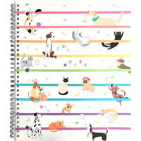 Hilroy Hug Me Dogs Notebook - 160 Pages - 10-1/2" x 8" - White-160 pages (80 sheets)