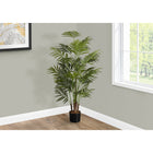 Monarch Specialties - Plante Artificielle - 47 po H - Palmier Areca - Mis En Pot - Touche Réelle - Feuilles Vertes - Pot Noir-423 feuilles vertes luxuriantes réglables et au toucher réel ajoutent une touche exotique à n'importe quelle pièce
