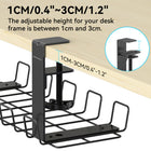 ShoppingAll Under Desk Cable Organizer Tray Wire Management Rack with 10 Cable Ties - Black - 2 Pack-CLEAN WORKSPACE: Neatly organizes all your desktop wires and keeps your work area tidy without clutter by routing cables through the back of the tray out of sight.