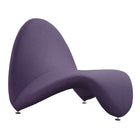 Manhattan Comfort MoMa 32.3" Modern Wool Blend Upholstered Accent Chair - Purple - 2 Pack-Framed Made of Metal with 3 Geometric Legs
