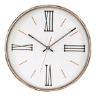 Monarch Specialties 9094 14" Round Wall Clock - Gold Frame-This stylish 14" round wall clock encased in a sturdy plastic gold frame, perfectly blends transitional design with modern elegance, for a decorative piece that enhances any interior space