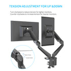 ShoppingAll Adjustable Dual Gas Spring Arm Monitor Desk Mount Stand - Black-6