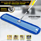 Gritt Commercial All-In-One 60” Microfiber Dust Mop Set with 72" Telescopic Handle - 4 Pack-Provides non-abrasive, lint-free, and streak-free cleaning