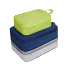 Travelon Compression Packing Cubes - Cool Tones - Set of 3-The power of compression cubes means never leaving behind items due to lack of space