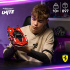 LEGO Technic Ferrari FXX K Kids Toy Car-Butterfly doors - Kids can have fun assembling all the details of this Ferrari toy car like the butterfly doors, opening hood and opening engine cover